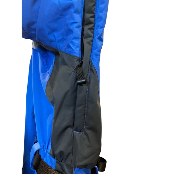 Obermeyer Ski Suit Cobalt Blue Black Belt Under Arm Vent Leg Zipper Pockets 10 - Picture 14 of 16
